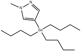 N-甲基-4-(三正丁基锡)-1H-吡唑 结构式