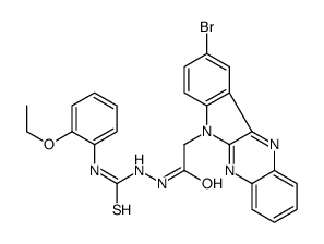 6H-吲哚并[2,3-b]喹喔啉-6-乙酸,9-溴-,2-[[(2-乙氧基苯基)氨基]硫代甲酰基]酰肼 结构式