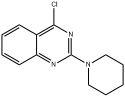 4-氯-2-(1-哌啶基)喹唑啉 结构式