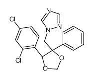 1H-1,2,4-Triazole,1-[[(4R,5S)-5-(2,4-dichlorophenyl)-4-phenyl-1,3-dioxolan-4-yl]methyl]-, rel- 结构式