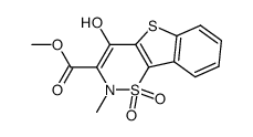 4-羟基-2-甲基-2H-[1]苯并噻吩并[2,3-e]-1,2-噻嗪-3-羧酸甲酯-1,1-二氧化物 结构式