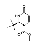 1(2H)-Pyrimidinecarboxylic acid, 2-(1,1-dimethylethyl)-3,4-dihydro-4-oxo-, methyl ester, (2S)- 结构式