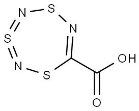 1,3,5,2,4,6-三硫杂(3-SIV)三氮杂环庚三烯-7-羧酸 结构式