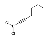 二氯(1-己炔-1-基)硼烷 结构式