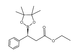 1,3,2-Dioxaborolane-2-propanoic acid, 4,4,5,5-tetramethyl-β-phenyl-, ethyl ester, (βS)- 结构式