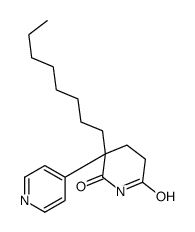 C-辛基吡啶格鲁米特 结构式