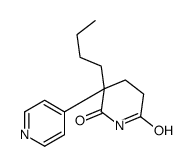 3-丁基-3-(4-吡啶基)哌啶-2,6-二酮 结构式