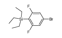 (4-溴-2,6-二氟苯基)-三乙基硅烷 结构式