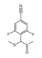 3,5-二氟-4-[(甲基亚磺酰基)(甲硫基)甲基]苯甲腈 结构式
