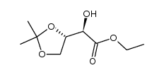 2-((S)-2,2-二甲基-1,3-二氧戊环-4-基)-2-羟基乙酸(R)-乙酯 结构式