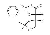 (αS,4S)-2,2-二甲基-α-(苄氧基)-1,3-二氧戊环-4-乙酸乙酯 结构式