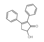 5-羟基-2,3-二苯基-2-环戊烯-1-酮 结构式