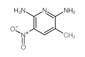 3-甲基-5-硝基-2,6-吡啶二胺 结构式