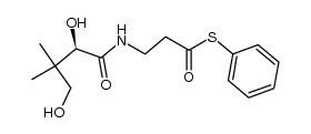 Propanethioic acid, 3-[[(2R)-2,4-dihydroxy-3,3-dimethyl-1-oxobutyl]amino]-, S-phenyl ester 结构式