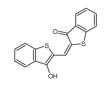 2-[(3-羟基苯并[b]噻吩-2-基)亚甲基]苯并[b]噻吩-3(2H)-酮 结构式
