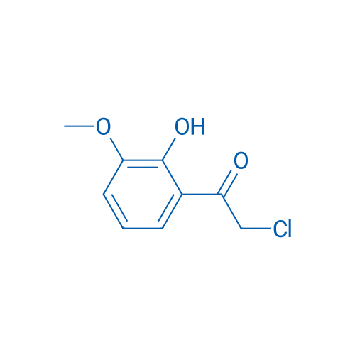 2-氯-1-(2-羟基-3-甲氧基苯基)乙酮 结构式