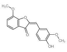 3(2H)-Benzofuranone, 2-[(4-hydroxy-3-methoxyphenyl)methylene]-7-methoxy- 结构式
