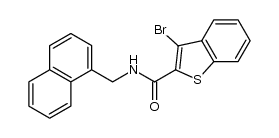 3-溴-N-(1-萘甲基)苯并[b]噻吩-2-甲酰胺 结构式