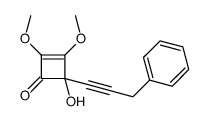 4-羟基-2,3-二甲氧基-4-(3-苯基丙-1-炔基)环丁-2-烯-1-酮 结构式