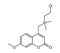 2H-1-Benzopyran-4-methanaminium, N-(2-chloroethyl)-7-methoxy-N,N-dimethyl-2-oxo- 结构式