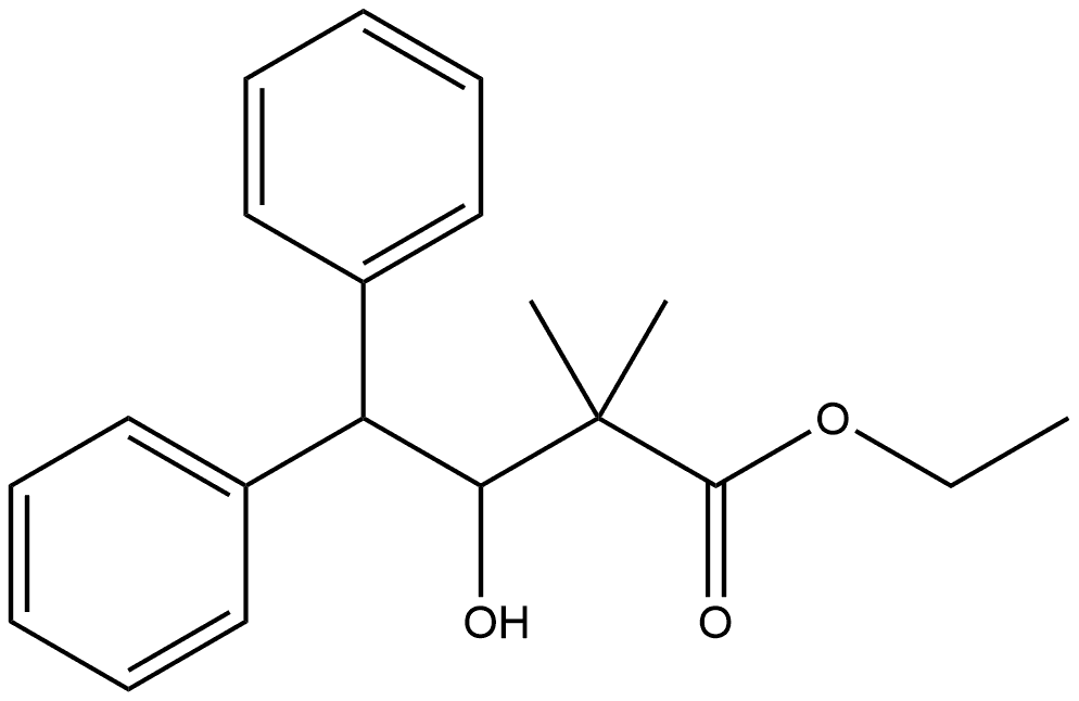 β-羟基-α,α-二甲基-γ-苯基苯丁酸乙酯 结构式
