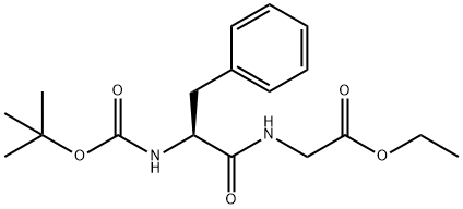 2-(2-(叔丁氧基羰基氨基)-3-苯丙基丙酰胺)乙酸乙酯 结构式