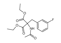 2-乙酰氨基-2-[(3-氟苯基)甲基]丙二酸二乙酯 结构式