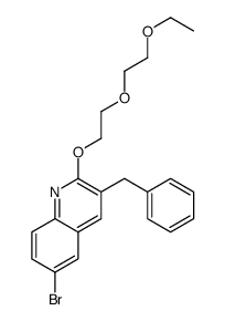 Quinoline, 6-bromo-2-[2-(2-ethoxyethoxy)ethoxy]-3-(phenylmethyl)- 结构式