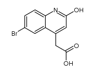 6-溴-1,2-二氢-2-氧代-4-喹啉乙酸 结构式
