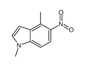1,4-二甲基-5-硝基-1H-吲哚 结构式