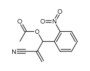 β-乙酰氧基-α-亚甲基-2-硝基苯丙腈 结构式