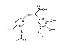 α-[[3-(乙酰氧基)-4-甲氧基苯基]亚甲基]-3,4,5-三甲氧基苯乙酸 结构式