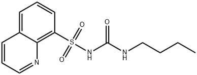 8-Quinolinesulfonamide, N-[(butylamino)carbonyl]- 结构式