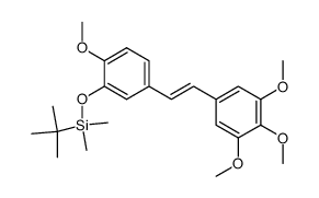 Benzene, 5-[2-[3-[[(1,1-dimethylethyl)dimethylsilyl]oxy]-4-methoxyphenyl]ethenyl]-1,2,3-trimethoxy- 结构式