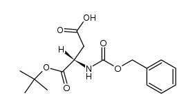 N-苄氧羰基-D-天冬氨酸 1-叔丁酯 结构式