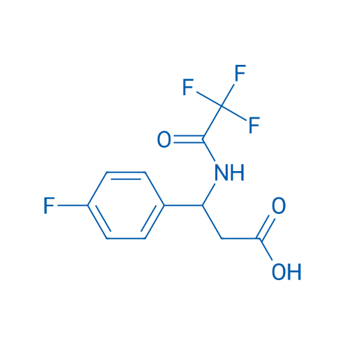 3-(4-氟苯基)-3-[(2,2,2-三氟乙酰基)氨基]丙酸 结构式