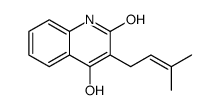 4-羟基-3-(3-甲基-2-丁烯基)-2(1H)-喹啉酮 结构式