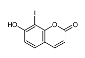 7-羟基-8-碘香豆素 结构式