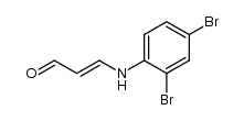 3-[(2,4-二溴苯基)氨基]-2-丙烯醛 结构式