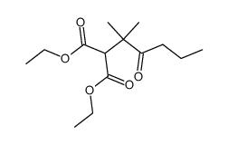 2-(1,1-二甲基-2-氧代戊基)丙二酸二乙酯 结构式