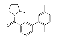 Methanone, [5-(2,5-dimethylphenyl)-3-pyridinyl](2-methyl-1-pyrrolidinyl)- 结构式