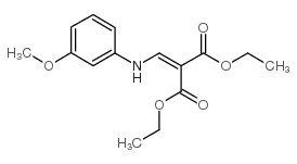 2-[(3-甲氧基苯基氨基)-亚甲基]丙二酸二乙酯 结构式