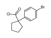 1-(4-溴苯基)环戊烷甲酰氯 结构式
