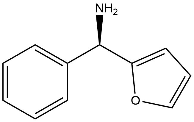 (αR)-α-苯基-2-呋喃甲胺 结构式