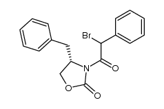 (4S)-3-[(2S)-2-溴-2-苯基乙酰基]-4-苄基-2-恶唑烷酮 结构式