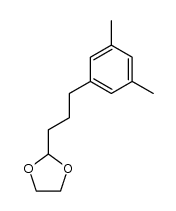 2-[3-(3,5-二甲基苯基)丙基]-1,3-二氧戊环 结构式