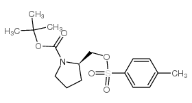 (R)-2-(甲苯磺酰氧基甲基)吡咯烷-1-甲酸叔丁酯 结构式