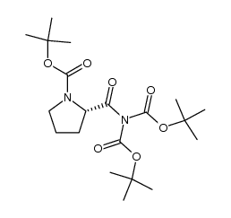(2S)-2-[[双(叔丁氧羰基)氨基]羰基]-1-吡咯烷羧酸叔丁酯 结构式