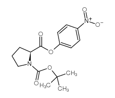 N-叔丁氧羰基-L-脯氨酸-对硝基苯酯 结构式