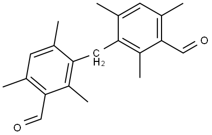 3,3'-亚甲基双(2,4,6-三甲基苯甲醛) 结构式